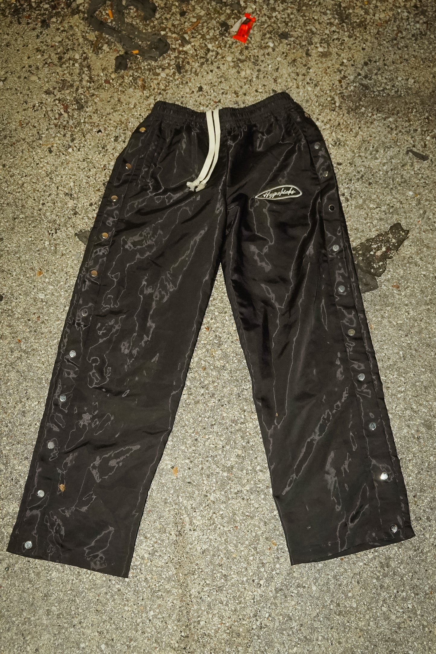 Button Down Nylon Pants