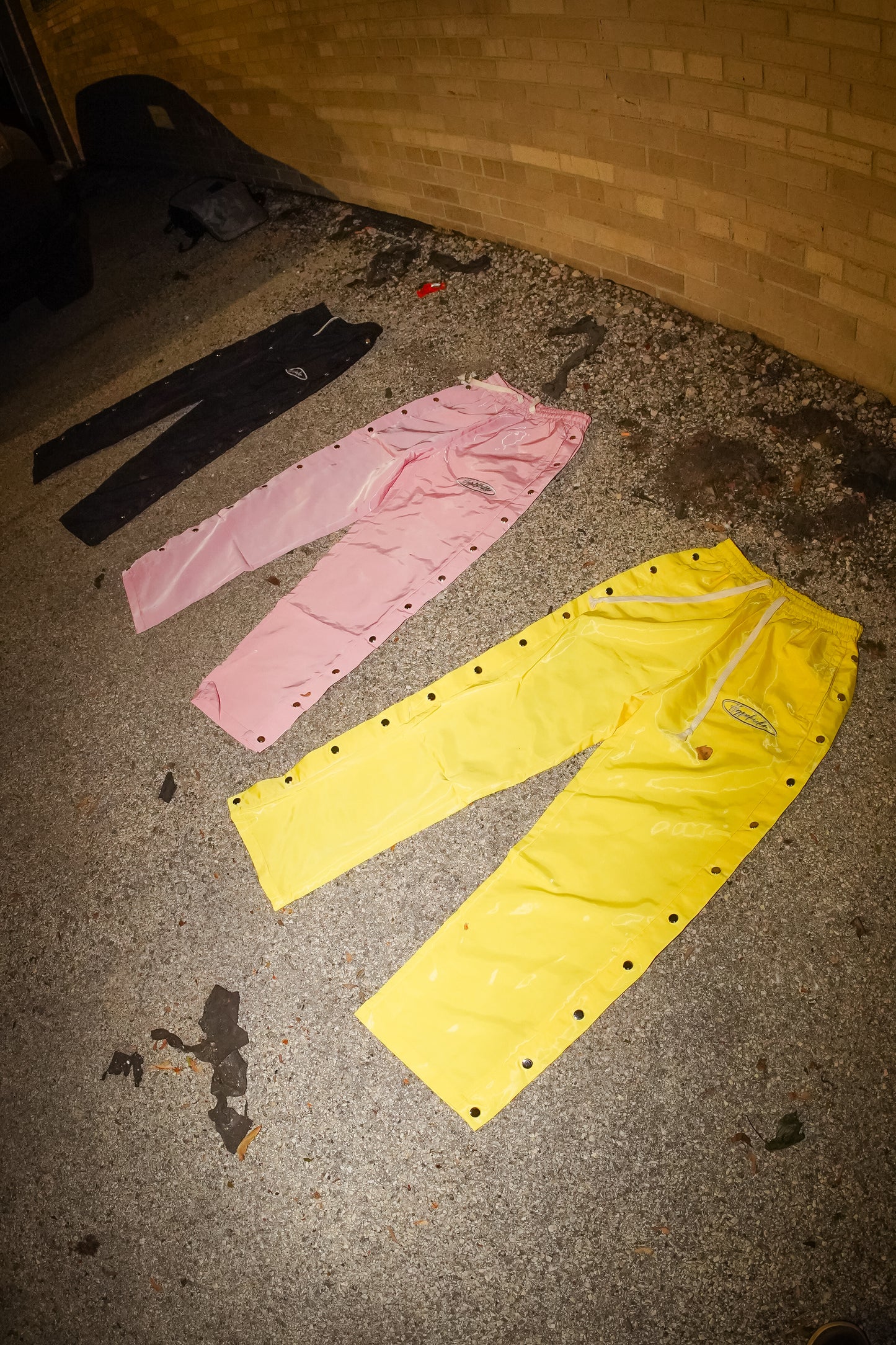 Button Down Nylon Pants